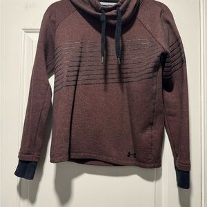 Under Armour Maroon Hoodie with Black Accents